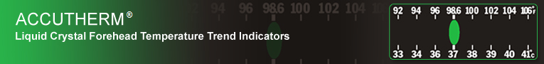 ACCUTHERM Liquid Crystal Forehead Temperature Trend Indicators