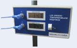 NOVATEMP dual display temp monitor portable battery operated for accurate temp measurement