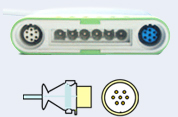 illustration of temperature adapter cable for draeger infinity and siemens SC monitors